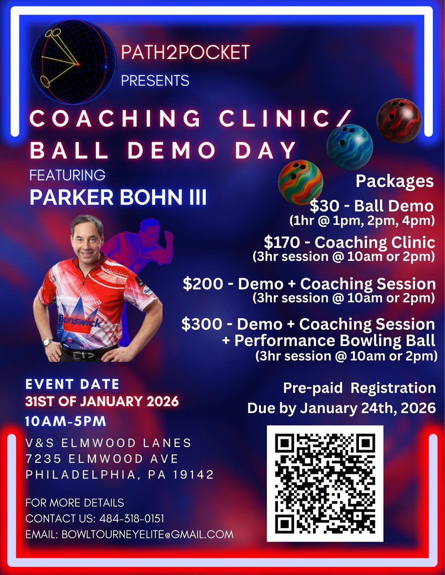 Flyer: Coaching Clinic and Ball Demo Day featuring Parker Bohn III, January 31, 2026